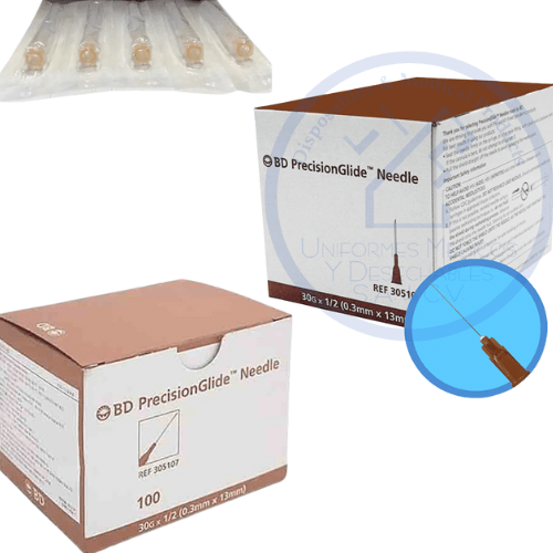 Aguja Hipodérmica Desechable Cafe. BD